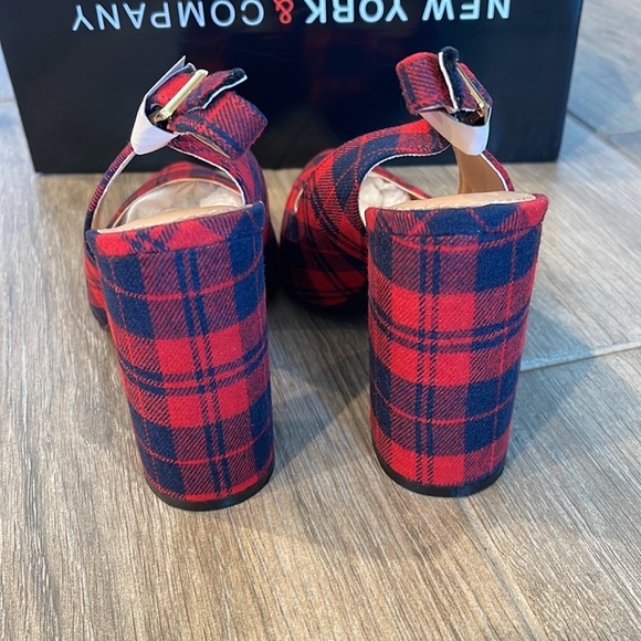 NIB Red Plaid slingback with chunky heel 😍 multiple sizes - Picture 5 of 6